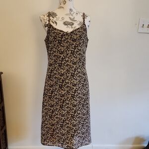 Old Navy Floral Black and Cream Dress